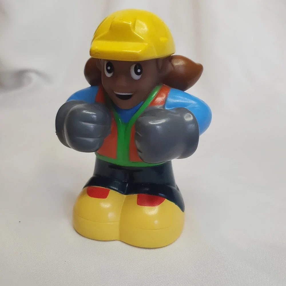 Little Tikes GIRL WOMAN Construction Worker Small Action‎ Figures 3